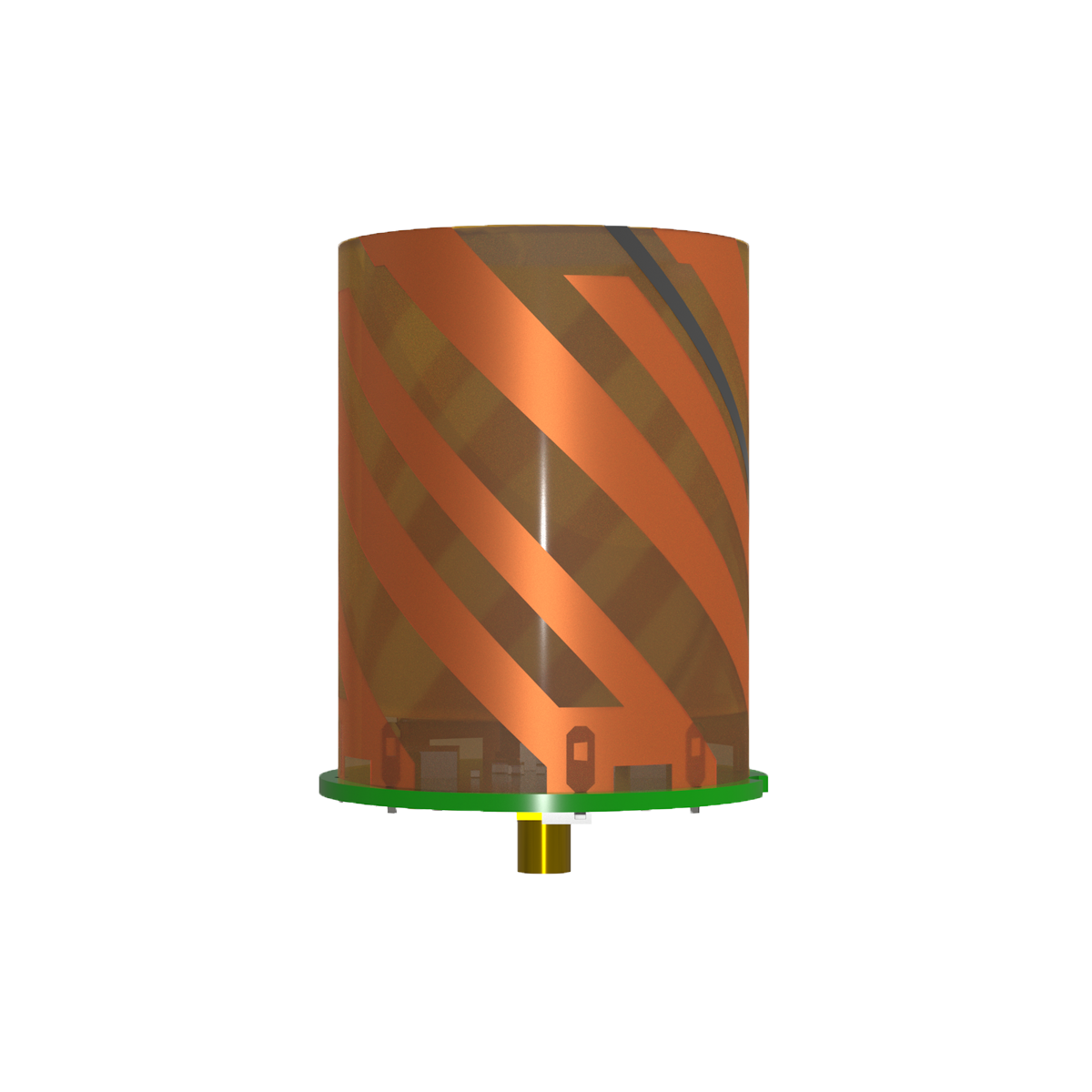 Helical Multi-Frequency Active Embedded Antenna